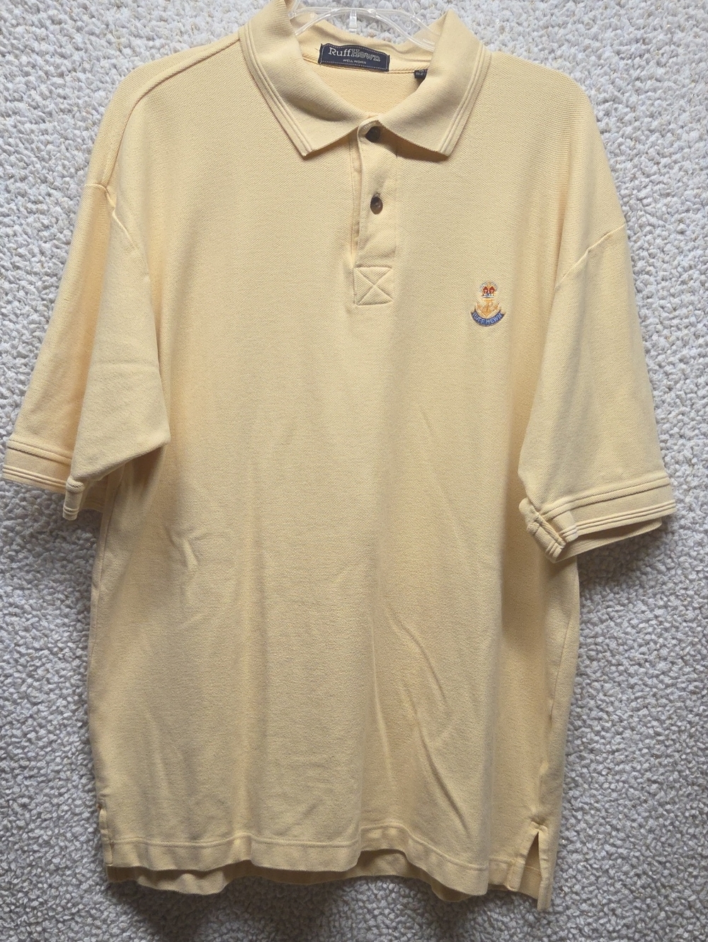 Ruff Hewn Men's Short-Sleeve Polo in Light Yellow
